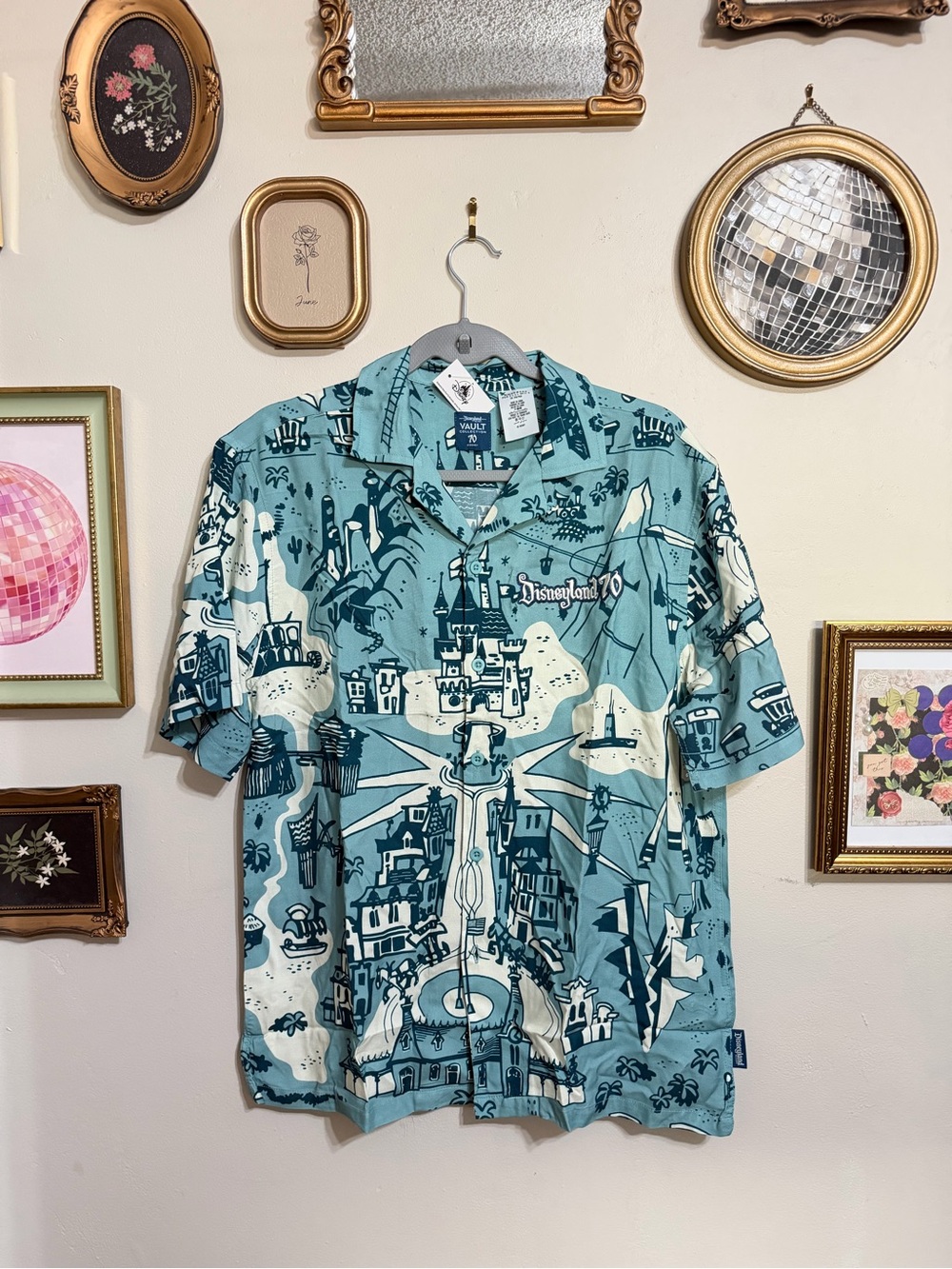 Anniversary Teal Graphic Camp Shirt